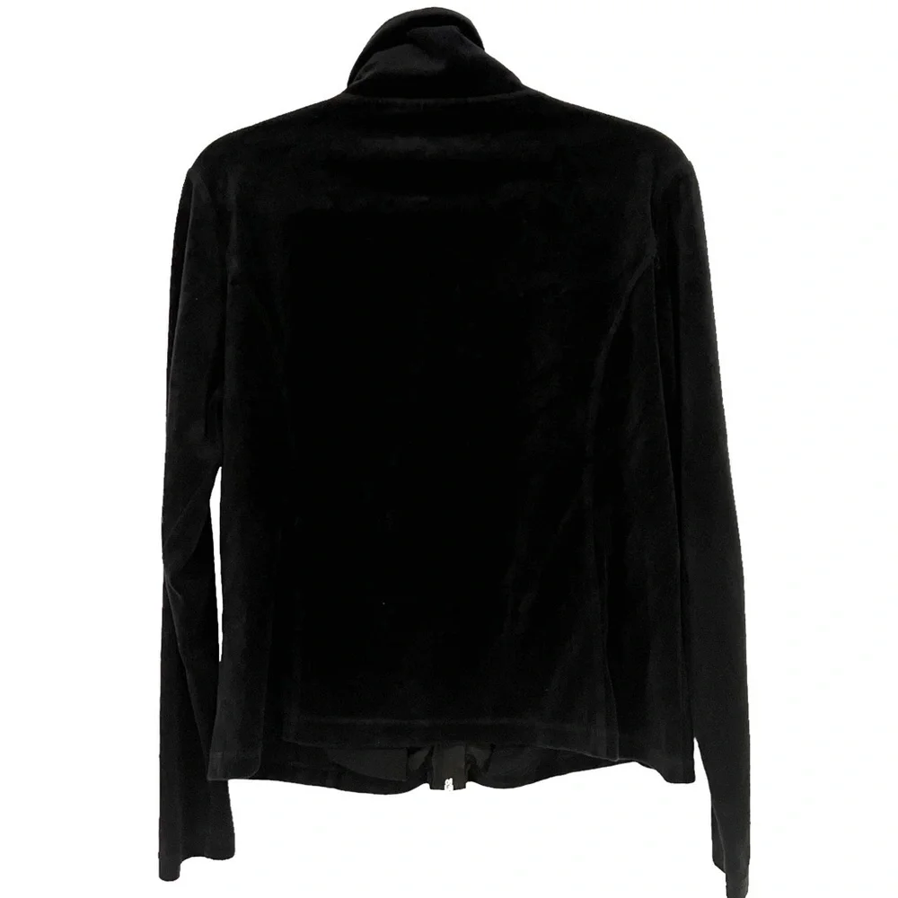 Patricia's Closet Black Fleece Full Zip Sweater Jacket Small